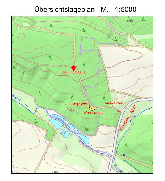 Lageplan Maßstab 1:5000. Quelle: Stadtbauamt Rothenburg